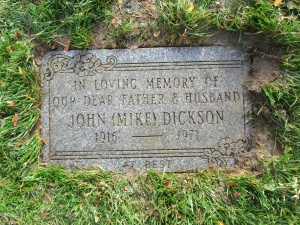 [Headstone - John (Mike) Dickson]